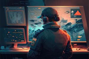 Security technology concept illustration. photo