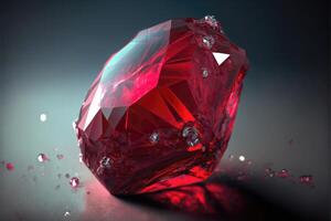 Ruby gem. Jewelry made with gemstones for banner, designer, jewelry shop. photo