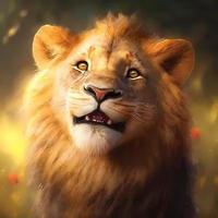 lion illustration AI Generated photo