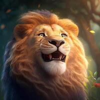 lion illustration AI Generated photo