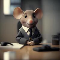 mouse businessman illustration photo