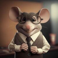 mouse businessman illustration photo