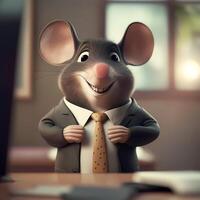 mouse businessman illustration photo