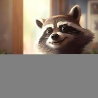 racoon businessman illustration photo