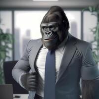 gorilla businessman illustration photo