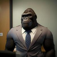 gorilla businessman illustration photo