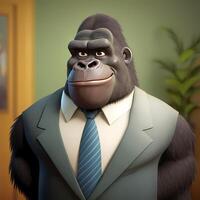 gorilla businessman illustration photo