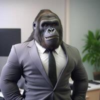 gorilla businessman illustration photo