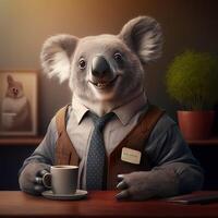 koala businessman illustration photo