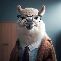 alpaca businessman illustration photo