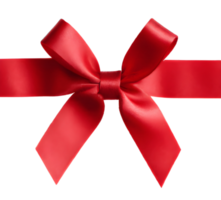 close up of red ribbon bow png