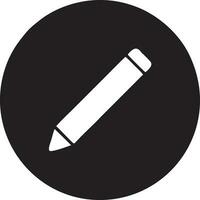 writing pen icon symbol in white background. Illustration of the sign pencil symbol vector image. EPS 10.