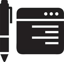 writing pen icon symbol in white background. Illustration of the sign pencil symbol vector image. EPS 10.