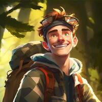 man advanture people character illustration photo