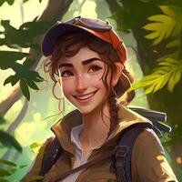 woman advanture people character illustration photo