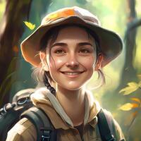 woman advanture people character illustration photo