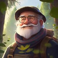 old man advanture people character illustration photo