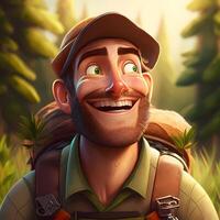 man advanture people character illustration photo