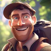 man advanture people character illustration photo