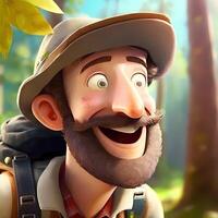 man advanture people character illustration photo