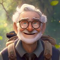 old man advanture people character illustration photo