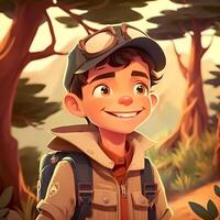 man advanture people character illustration photo