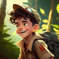 man advanture people character illustration photo