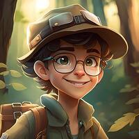 man advanture people character illustration photo