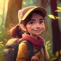 woman advanture people character illustration photo