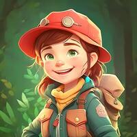 woman advanture people character illustration photo