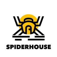 Spider house simple vector