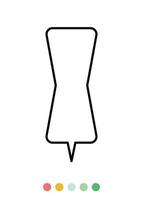 Speech bubbles linear vector element, Text balloon, Vector icon.