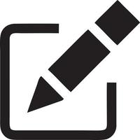 writing pen icon symbol in white background. Illustration of the sign pencil symbol vector image. EPS 10.