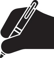 writing pen icon symbol in white background. Illustration of the sign pencil symbol vector image. EPS 10.