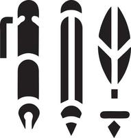 writing pen icon symbol in white background. Illustration of the sign pencil symbol vector image. EPS 10.