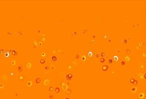 Light Orange vector background with bubbles.