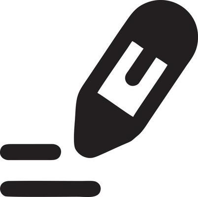 writing pen icon symbol in white background. Illustration of the sign pencil symbol vector image. EPS 10.