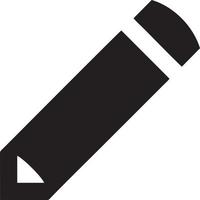 writing pen icon symbol in white background. Illustration of the sign pencil symbol vector image. EPS 10.