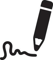 writing pen icon symbol in white background. Illustration of the sign pencil symbol vector image. EPS 10.