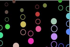 Dark Multicolor, Rainbow vector backdrop with dots.