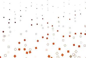 Light Orange vector pattern with crystals, rectangles.