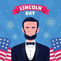 Lincoln cumpleaños concepto vector