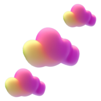 renderizado 3d en la nube png