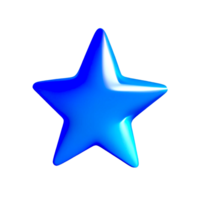 blue 3d star png
