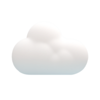 wit wolk 3d weergegeven png