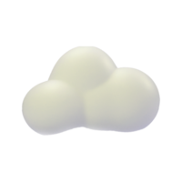 white cloud 3d rendered png