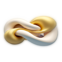 gold 3d fluid shapes png