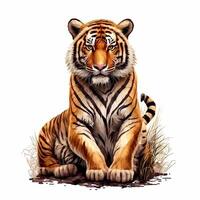 Tigre animal ilustración ai generado foto