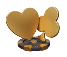 casinò poker oro 3d illustrazione png