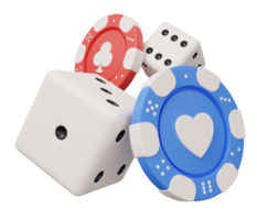 casino chip dice 3d png